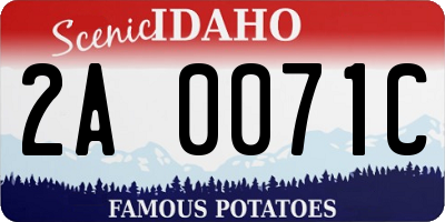 ID license plate 2A0071C