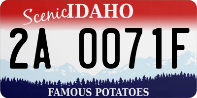 ID license plate 2A0071F