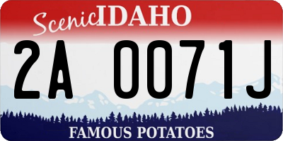 ID license plate 2A0071J