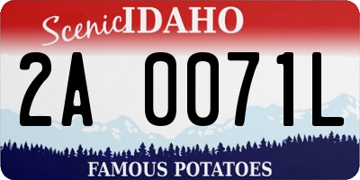 ID license plate 2A0071L