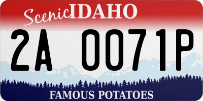 ID license plate 2A0071P