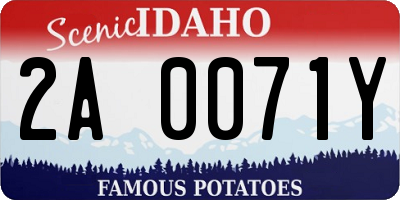 ID license plate 2A0071Y