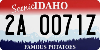 ID license plate 2A0071Z