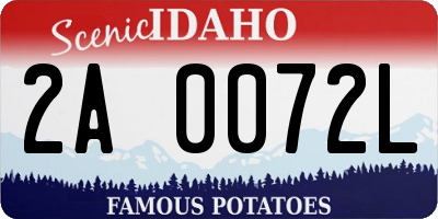ID license plate 2A0072L