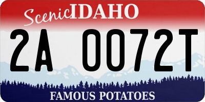 ID license plate 2A0072T