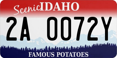 ID license plate 2A0072Y