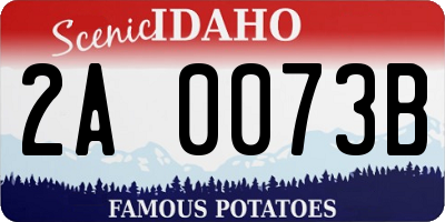 ID license plate 2A0073B