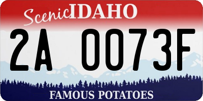 ID license plate 2A0073F