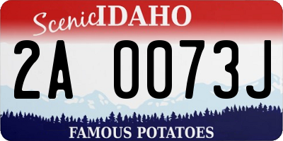 ID license plate 2A0073J