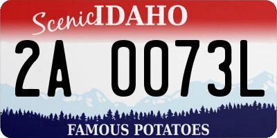 ID license plate 2A0073L