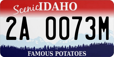 ID license plate 2A0073M