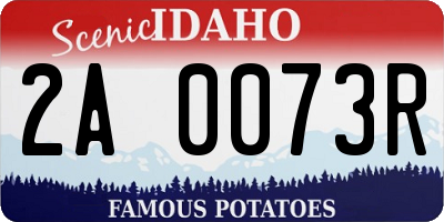ID license plate 2A0073R