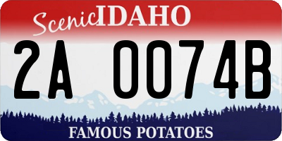 ID license plate 2A0074B
