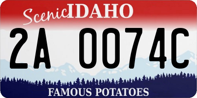 ID license plate 2A0074C