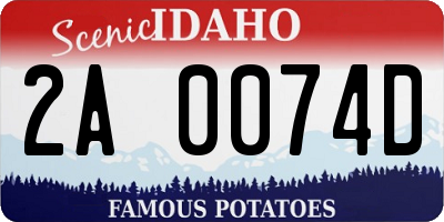 ID license plate 2A0074D