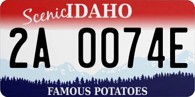 ID license plate 2A0074E