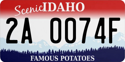 ID license plate 2A0074F