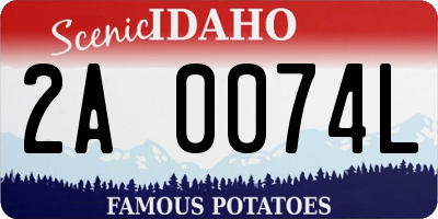 ID license plate 2A0074L