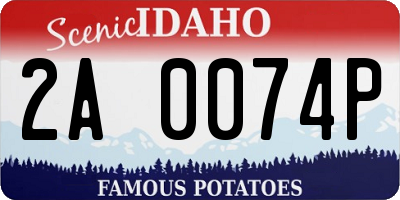 ID license plate 2A0074P