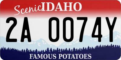 ID license plate 2A0074Y