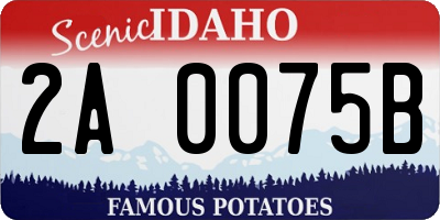 ID license plate 2A0075B