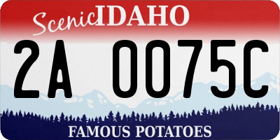 ID license plate 2A0075C