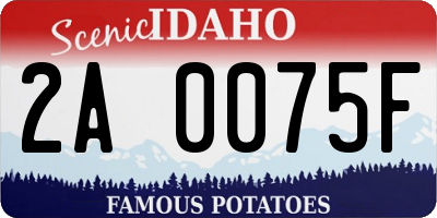 ID license plate 2A0075F