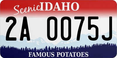 ID license plate 2A0075J