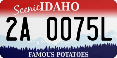 ID license plate 2A0075L