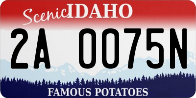 ID license plate 2A0075N