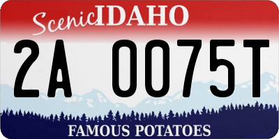ID license plate 2A0075T