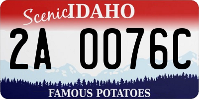 ID license plate 2A0076C