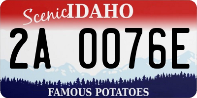 ID license plate 2A0076E