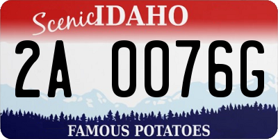 ID license plate 2A0076G