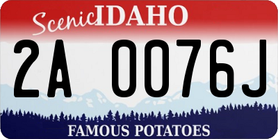 ID license plate 2A0076J