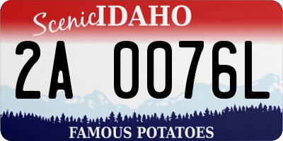 ID license plate 2A0076L