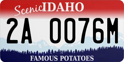 ID license plate 2A0076M