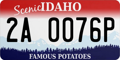 ID license plate 2A0076P