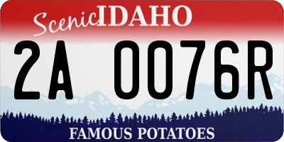 ID license plate 2A0076R
