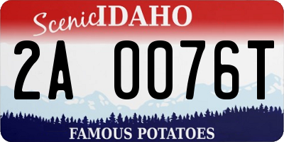 ID license plate 2A0076T