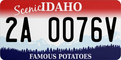 ID license plate 2A0076V