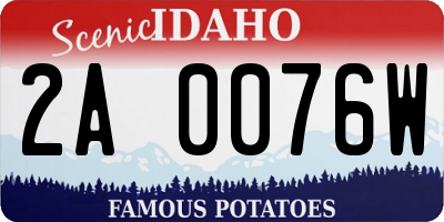 ID license plate 2A0076W