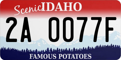 ID license plate 2A0077F