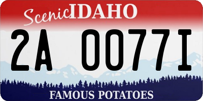 ID license plate 2A0077I
