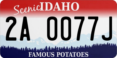 ID license plate 2A0077J