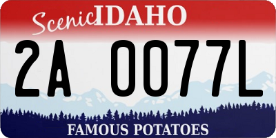 ID license plate 2A0077L