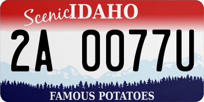 ID license plate 2A0077U