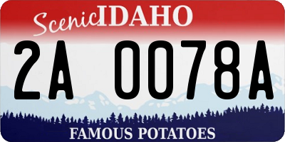 ID license plate 2A0078A