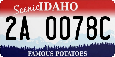 ID license plate 2A0078C