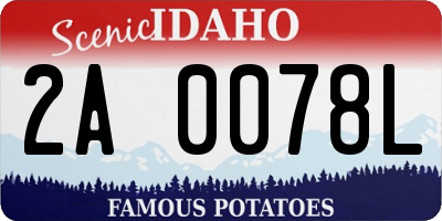 ID license plate 2A0078L